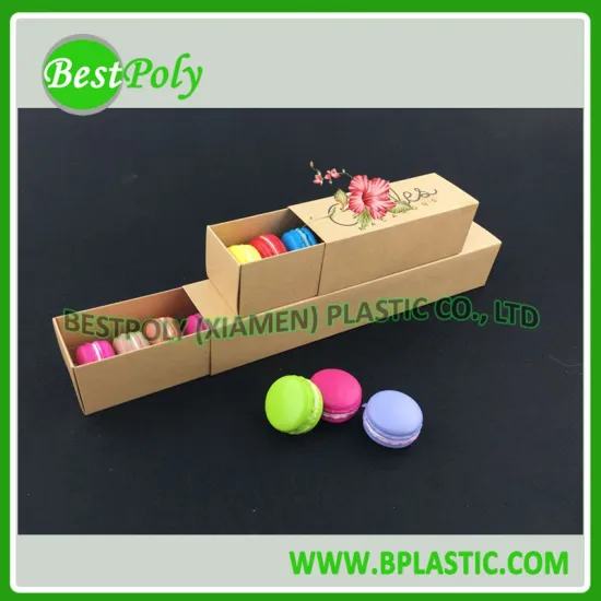 Brown Kraft Macaron Box Packaging of 6 12