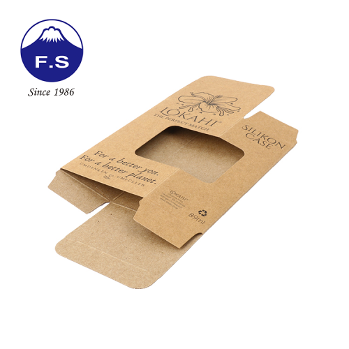 Custom window boxes black printing eco friendly packaging