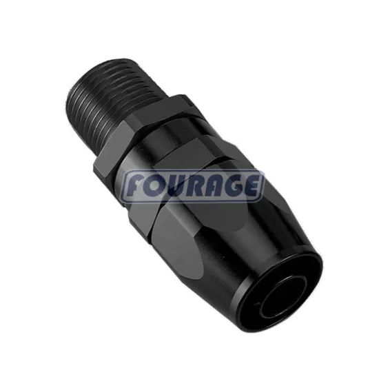 Aluminum Forged Straight Male NPT to Female AN Swivel Hose End Adapter