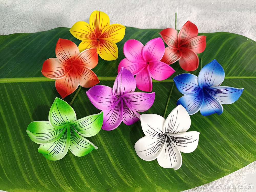 Hot Sale Handmade EVA Foam Plumeria Hair Pick