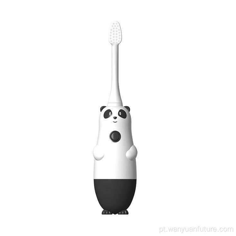 Animal de animais infantil escova de dentes elétricos sônicos, escova macia escova elétrica de dentes