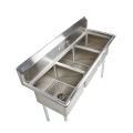 commercial triple compartment sink