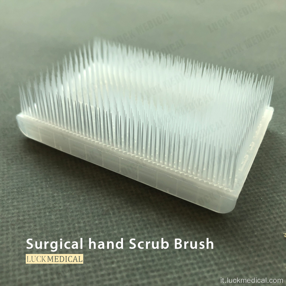 Spazzola per scrub a mano chirurgica con spugna per unghie