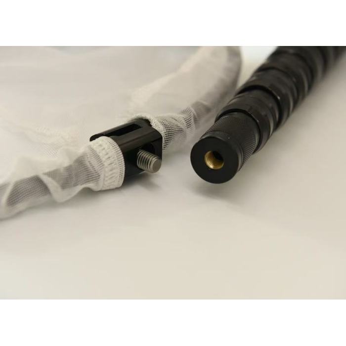 Varilla telescópica de fibra de carbono con bolsa de red grande