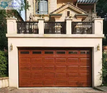 Puertas de garaje seccionales de estilo de grano de madera personalizada