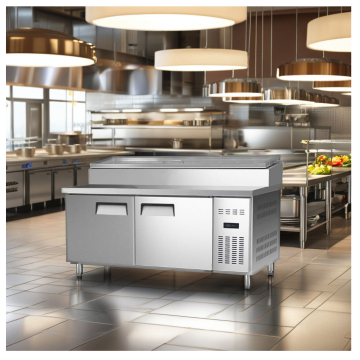 Refrigerated Prep Table Commercial Counter Top Sandwich Pizza Salad Refrigerator