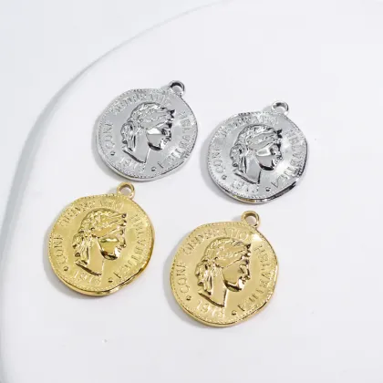 Stainless Steel Switzerland Coin Jewelry: Confoederatio Helvetica Coin Charm Pendants
