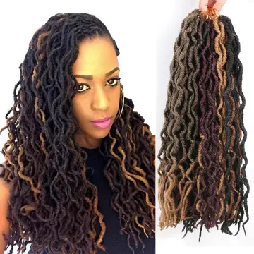 Alileader 18'' High Temperature Fiber Crochet Braid Hair Nu Locs Hair Extension