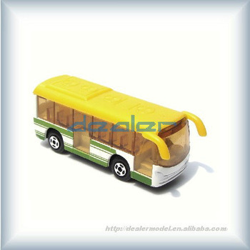 1:50 model car, buliding model car, bus, yellow, green