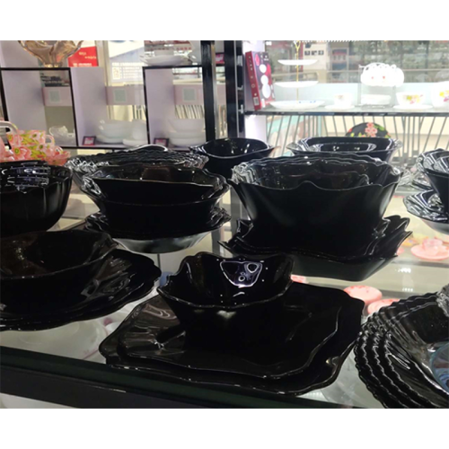 Home Kitchenware Black Opal Glass Bowls