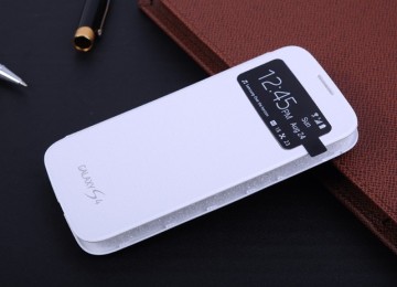 S-View Flip Cover Magnetic Wake Sleep Function Case for Samsung S4 I9500