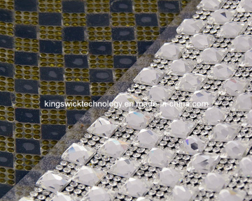 Fashion 2014 Glass Stone Mesh Fabric Rhinestone Trimming Roll