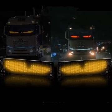 DIY RGB LED Matrix Pixel Panels for Car/Truck - Programmable Devil Eye Lamp with App Control