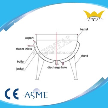 Tilting Jacketed Cooking Pot With Scraper