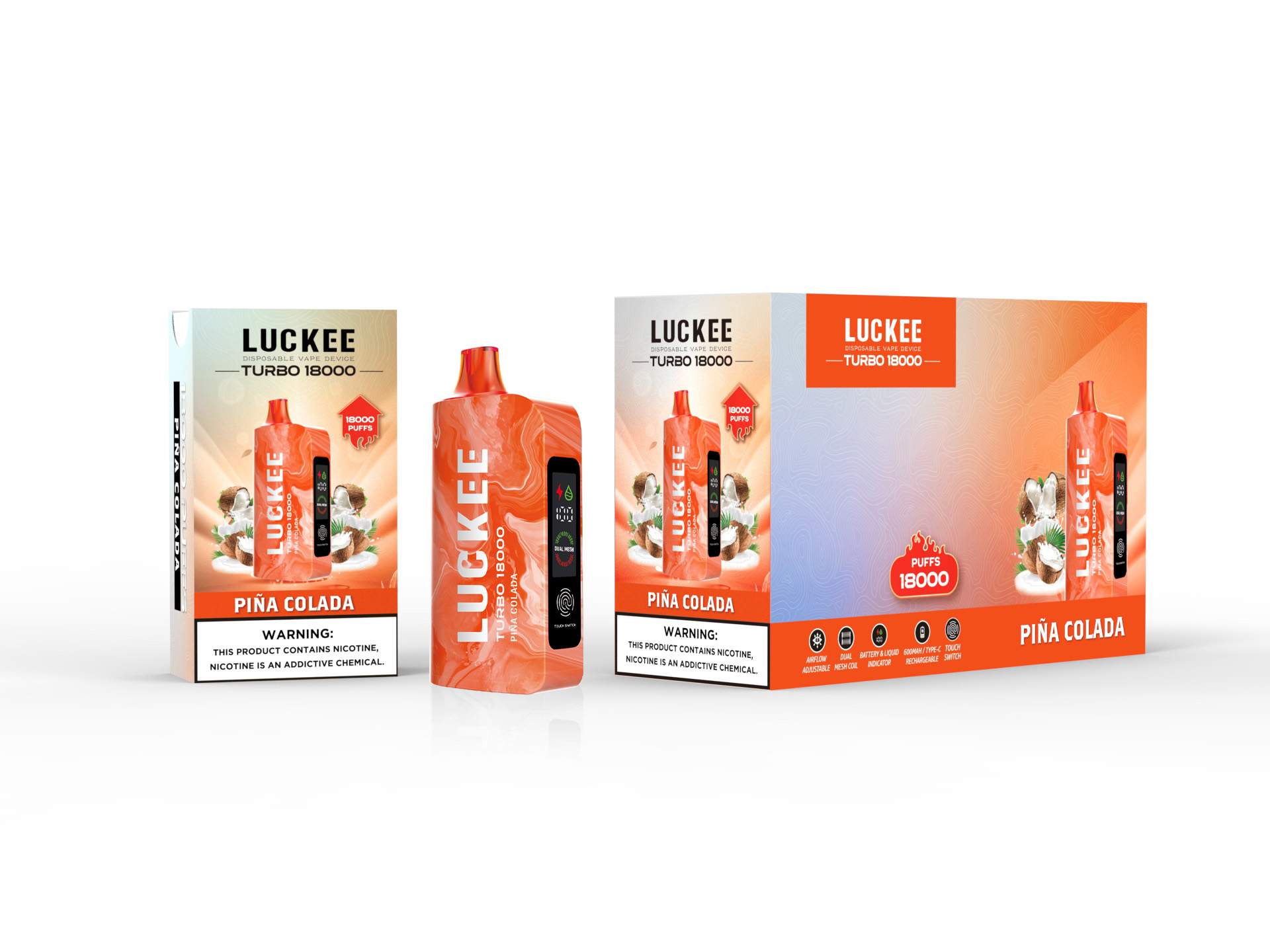 Luckee E-Shisha 45000Puffs อุปกรณ์ควันอิเล็กทรอนิกส์พรีเมี่ยม