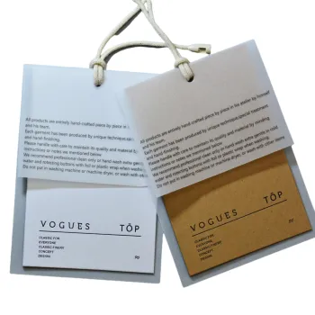 Custom Print Logo Design Paper Brand Garment Tags Swing Hang Tags from China