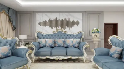 Gloss UV Coated Marble Sheet Easy Glue Application