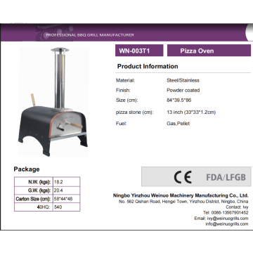 Dual-Fuel Stainless Steel Outdoor Pizza Oven