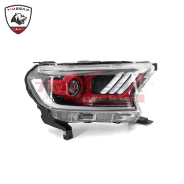 High-Quality Black Headlights for Ford Ranger 2016