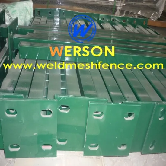 werson weld mesh fence post with steel base-World leading fence and post supplier for many security project of the world