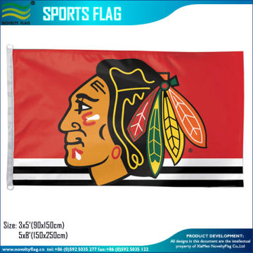 3*5ft Polyester NHL Chicago Blackhawks Flags