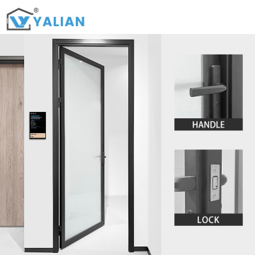 Latest Aluminum Tempered Glass Casement Door Single Panel