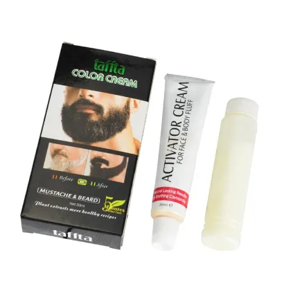Instant Dark Brown Black Beard and Mustache Dye for Men