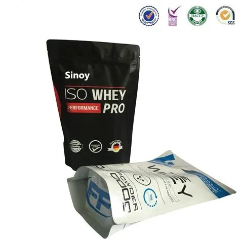 Food grade packaging coffee protein powder standing up ziolock bag