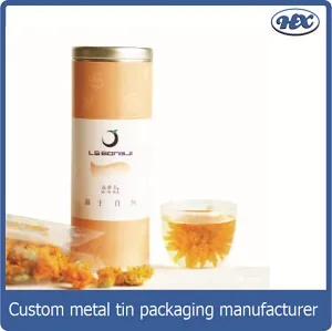 Seamless round scented tea tin package