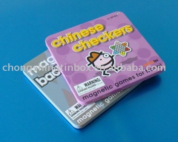 Square chess packing tin box made in china