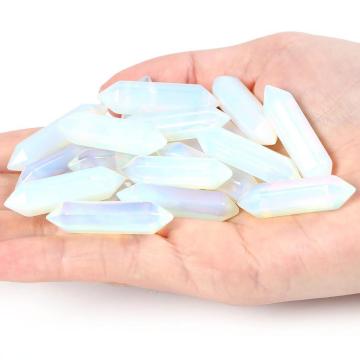 Double Pointed Hexagonal Column Polished Opal Column