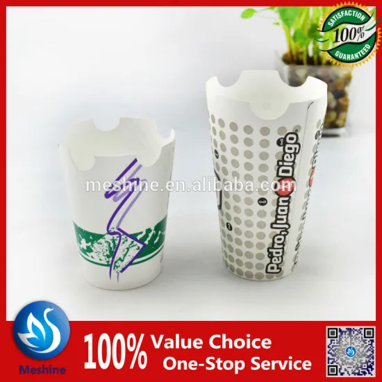 custom design takeaway paper chip cups, fresh fries cups, chip cup