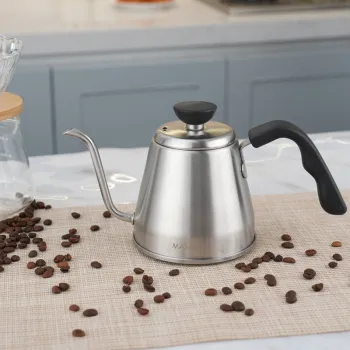 Maxcook Coffee Kettle 0.7L Stainless Steel Tea Pot with Temperature Control and Goose Neck Design - Hot Sale