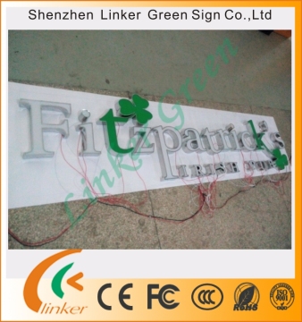 Wall mounted custom led outdoor signs