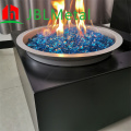 Ceramic tile rectangle patio gas fire pit table