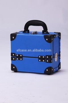 BLUE PAPERBOARD HAND CARRY COSMETIC MAKEUP CASE,BEAUTY CASE
