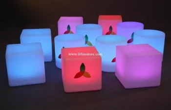 Hotels Led Cube Chair With Wireless Remote Control And Ce , Rohs ,ul