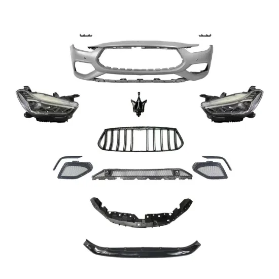 Car Body Kit for Maserati Ghibli 2014- Trofeo Sport GTS - PP Material Front & Rear Bumper Grille