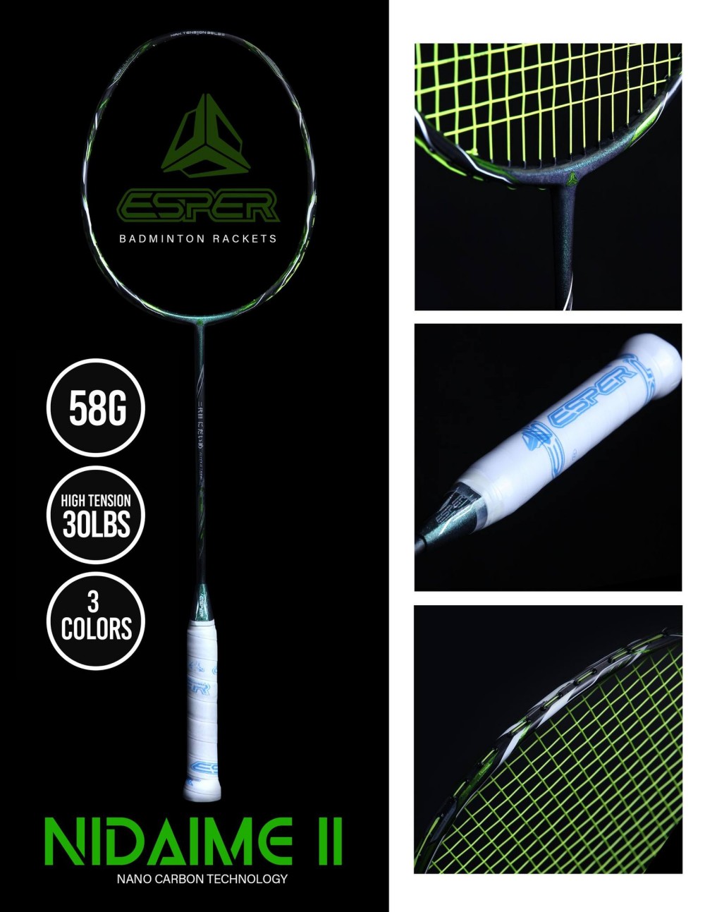 High Flex Nano Carbon Badminton Racket
