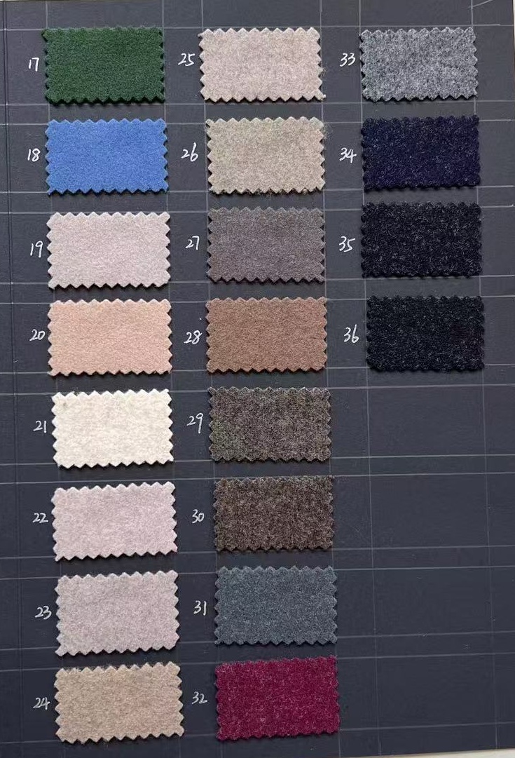Knitted TR melton fabric