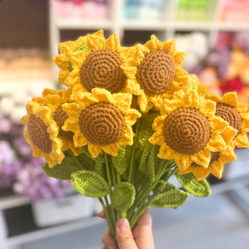 Wholesale Bulk Handmade Crochet Sunflower Bouquet Home Decor
