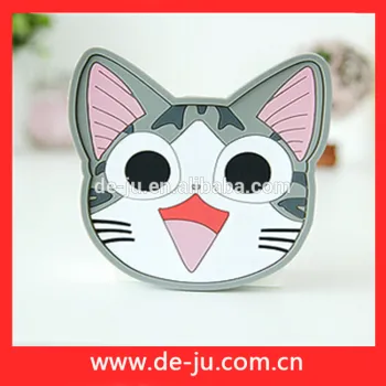 Famous Lovely Smile Cat Rubber Coaster