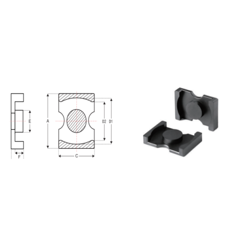 High Permeability Flyback Transformer Soft Ferrite Core