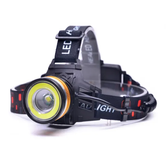 180 Degree Adjustable High Power Waterproof Headlight with 18650 Battery and DC Rechargeable T6 COB LED