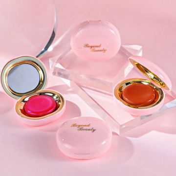 Private Label Cushion Mud Blush Compact with Shimmer Glitter Cream Blusher Palette
