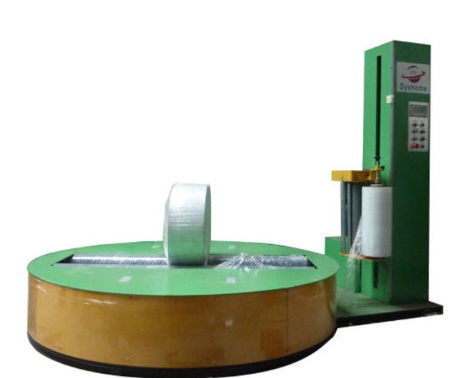 Auto fabric roll stretch film wrapping machine