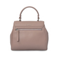 Top Handle Purse Zippered Fashion Lambskin Leather Bag