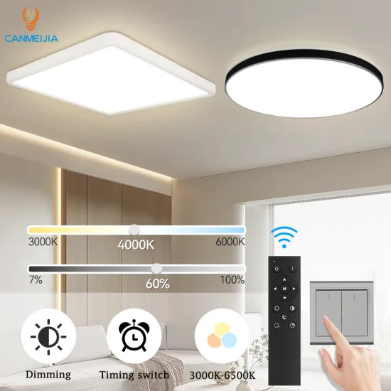 Canmeijia Dimmable Remote Ultra Thin LED Ceiling Light for Indoor Living Room