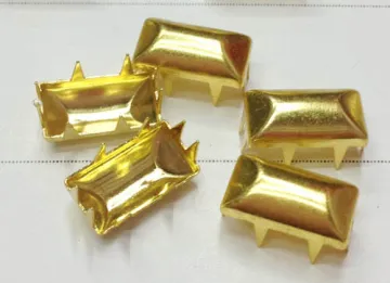 Punk Rock Nailheads, Rectangle Metal Spikes Studs 8 Prong
