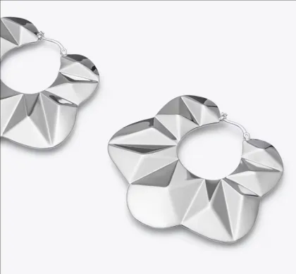 Women's Silver Hoop Earrings - Fashion Jewelry Earrings